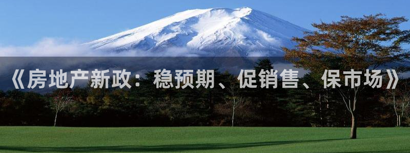 摩登7登录睡333OO：《房地产新政：稳预期、促销售、保市场